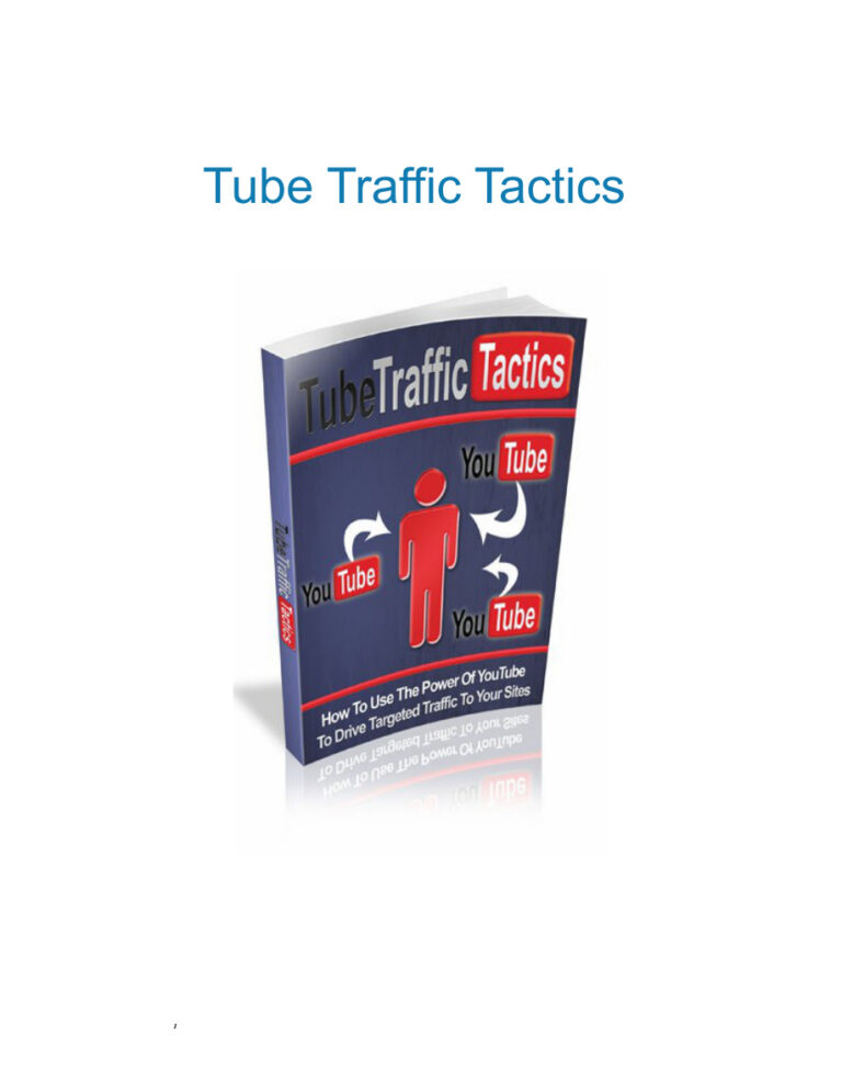 Tube Traffic Tactics PDF – Unknown Author