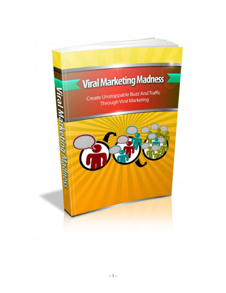 Viral Marketing Madness PDF – Unknown Author