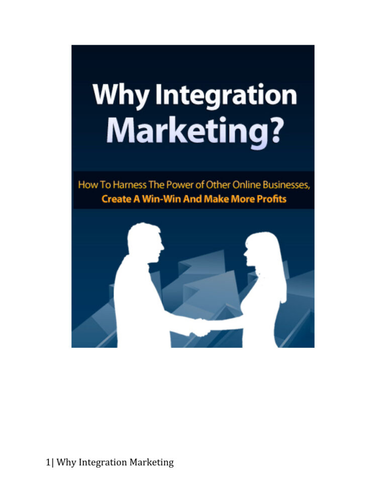 Why Integration Marketing PDF – Unknown Author