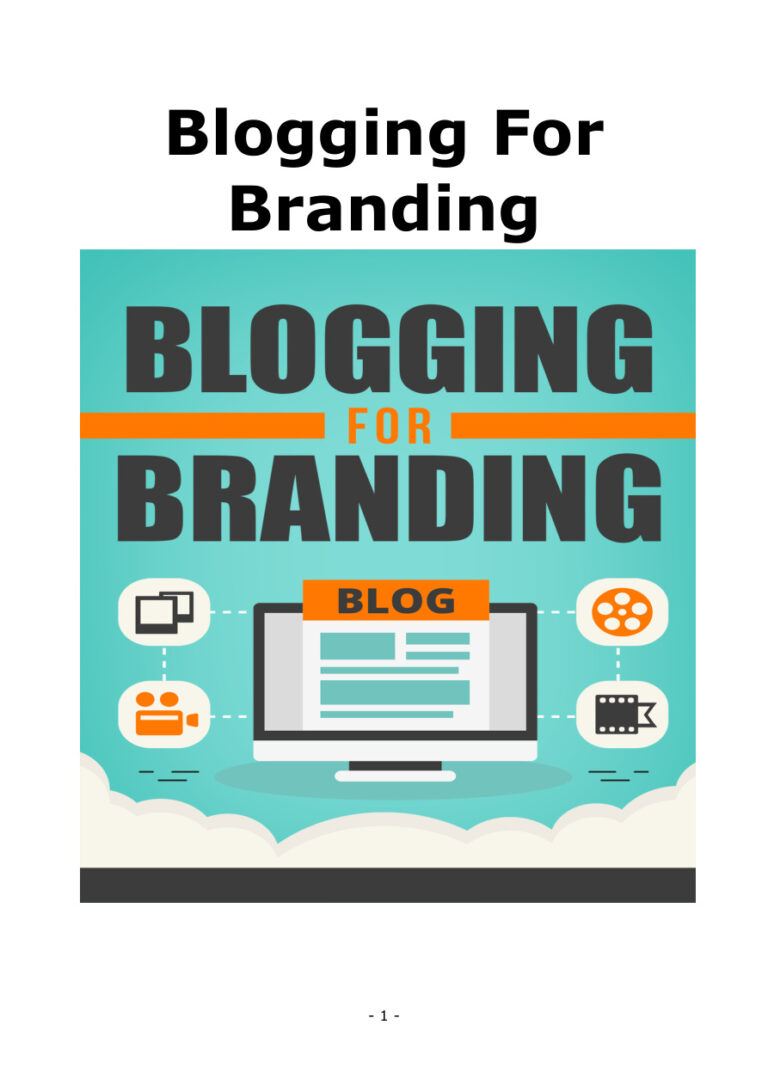 Blogging for Branding PDF – Unknown Author