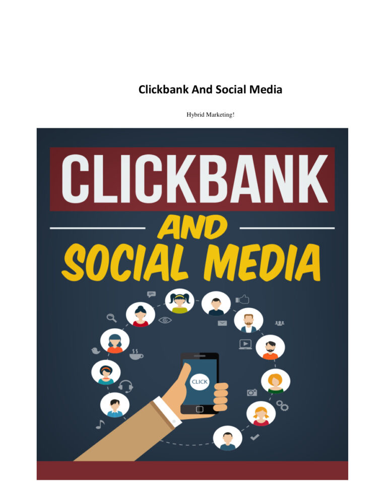 ClickBank and Social Media PDF – Unknown Author