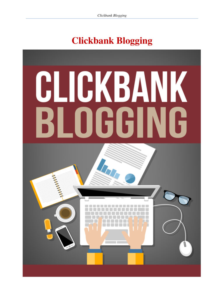 ClickBank and Blogging PDF – Unknown Author