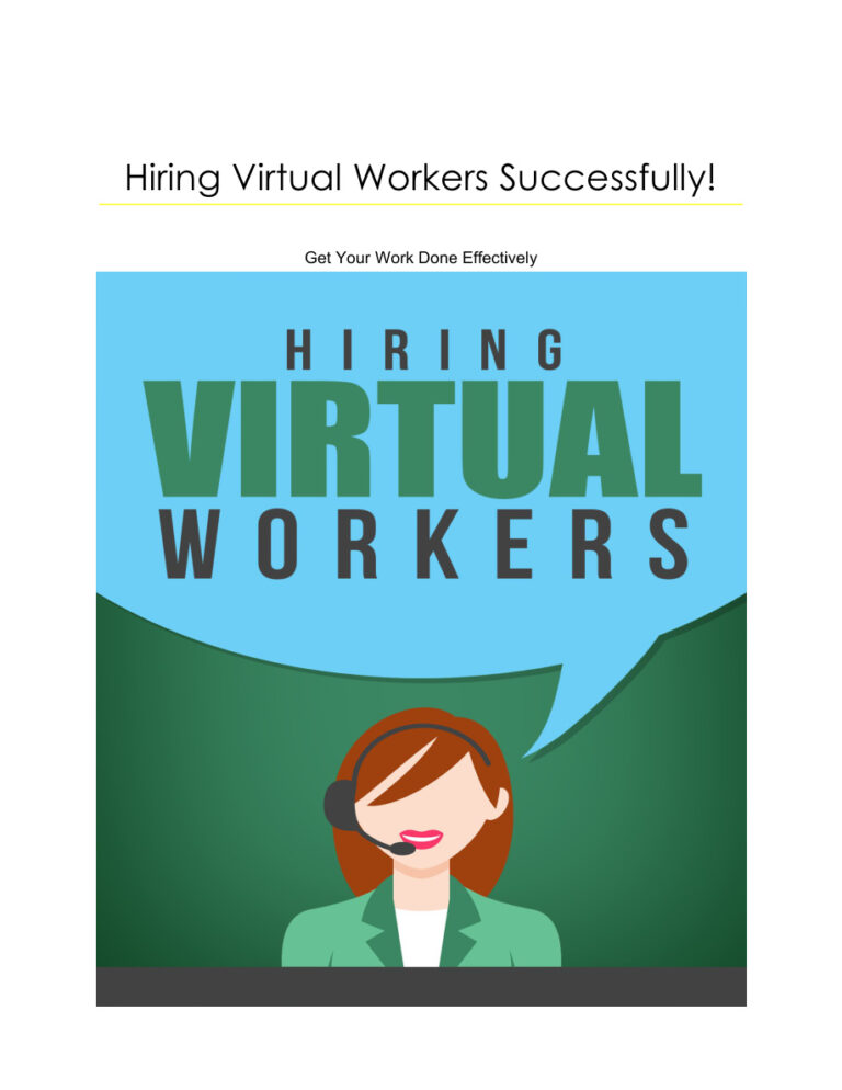 Hiring Virtual Workers PDF – Unknown Author