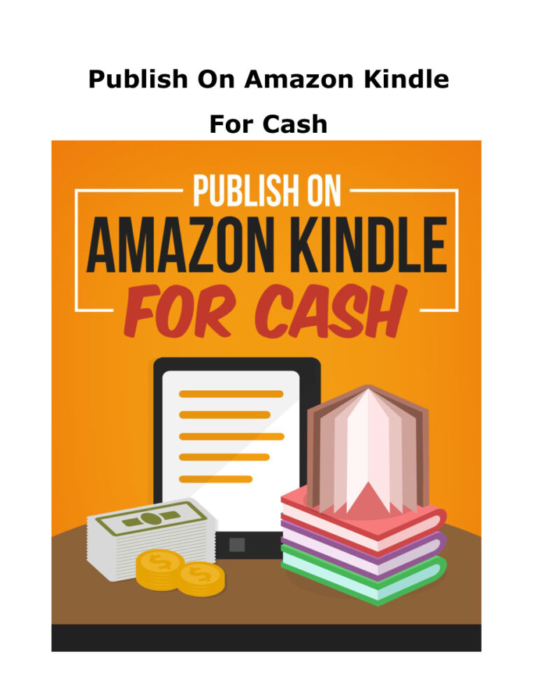 Amazon Kindle for Cash PDF – Unknown Author