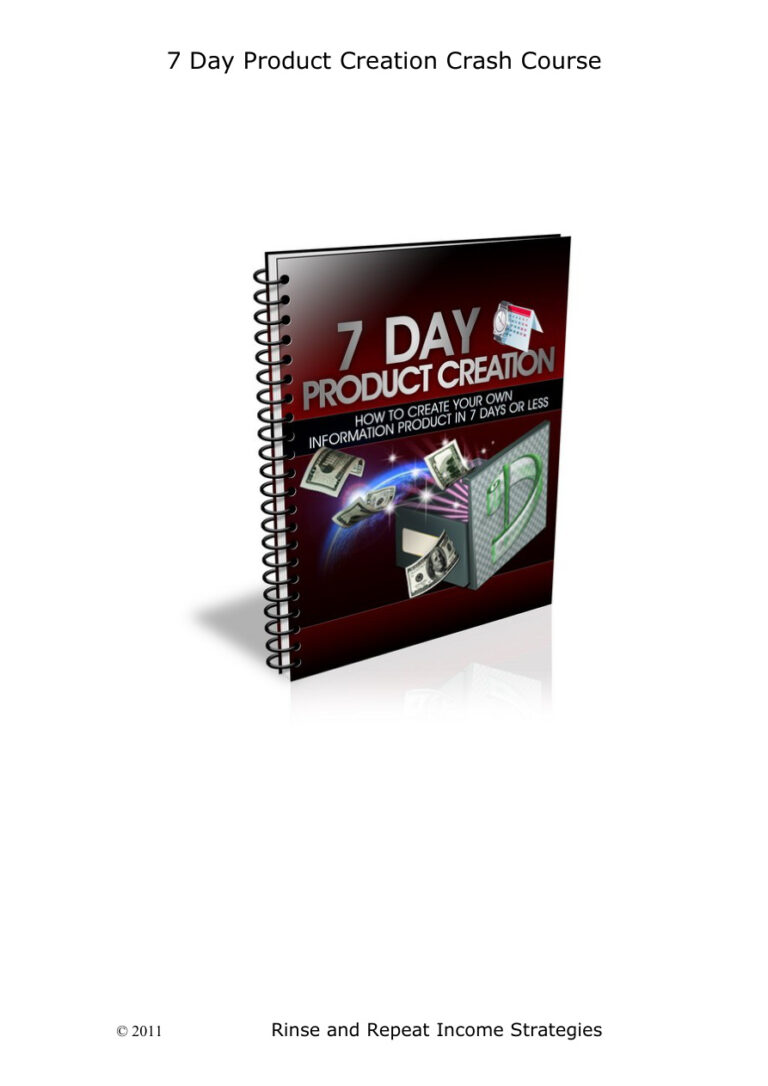 7 Day Product Creation PDF Download – Unknown Author
