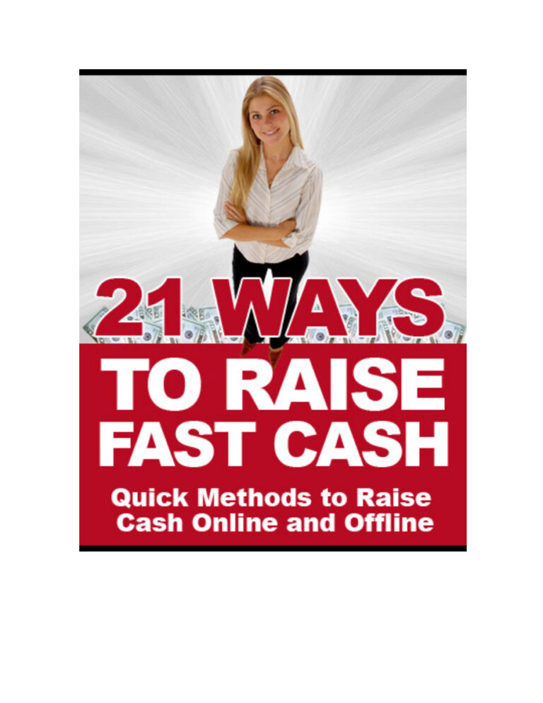 21 Ways to Raise Fast Cash PDF Download – Unknown Author