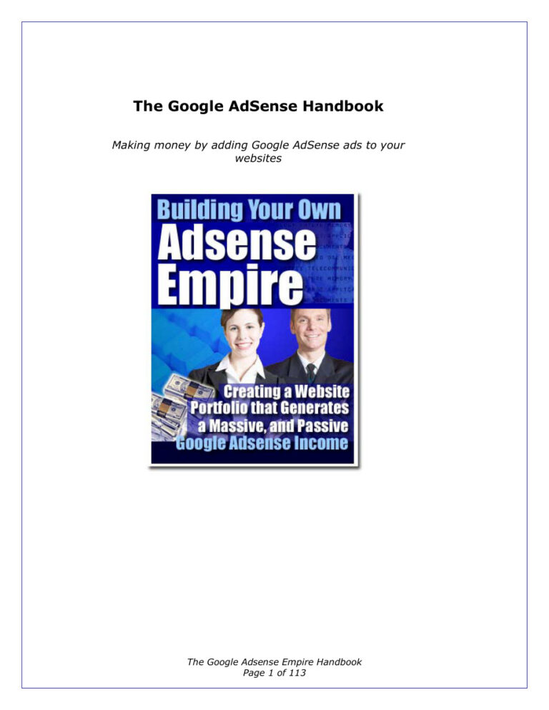 Building Your Own AdSense Empire PDF Download – Unknown Author