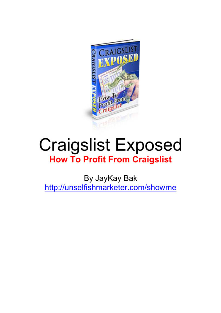 Craigslist Exposed PDF Download – Unknown Author