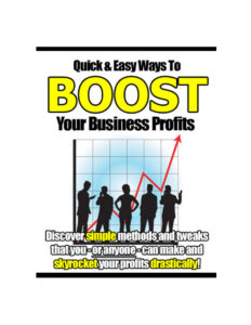63029ee44e7e1 quick easy ways to boost your business profits Kitap Kapağı