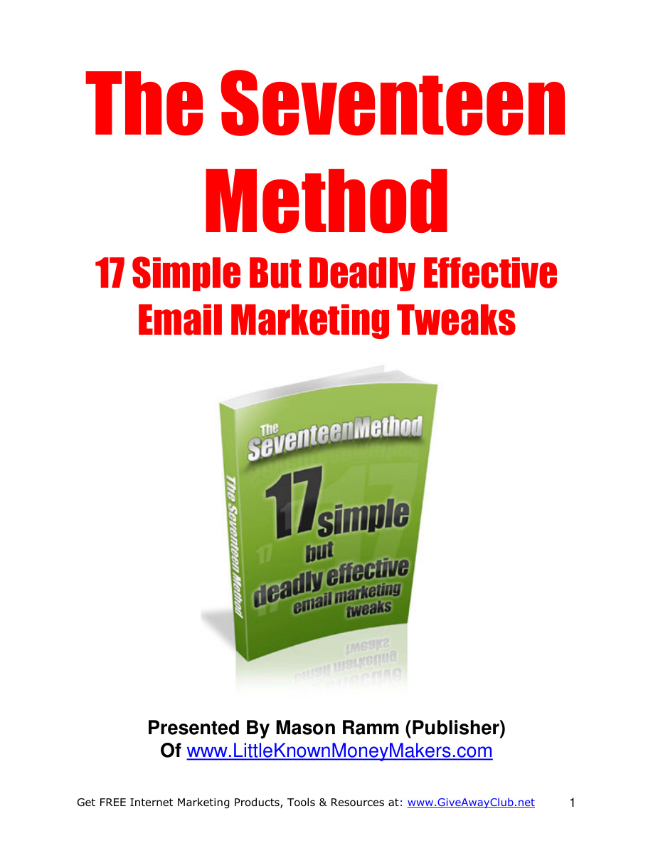 The Seventeen Method PDF Download