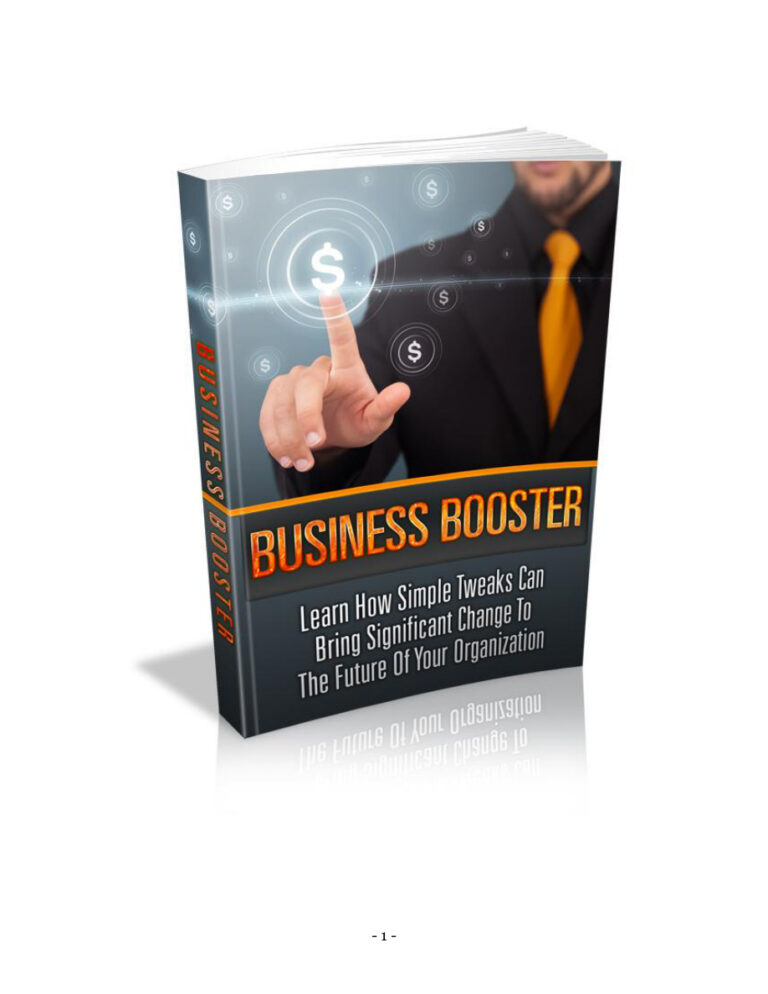Business Booster PDF Download – Unknown Author