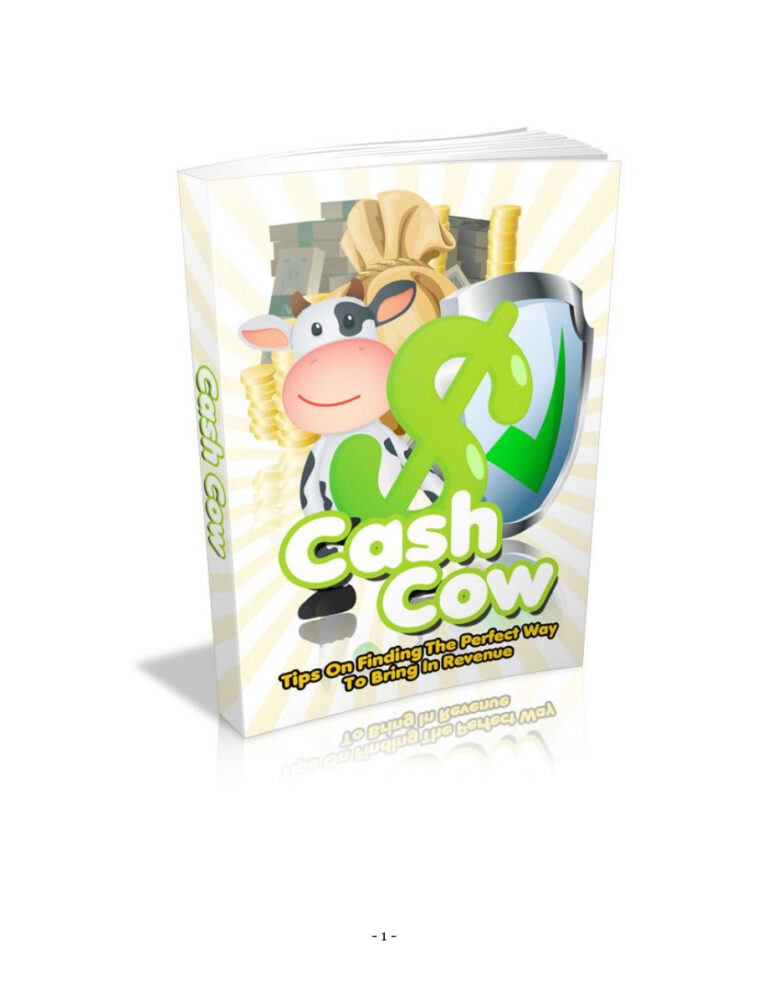 Cash Cow PDF Download – Unknown Author