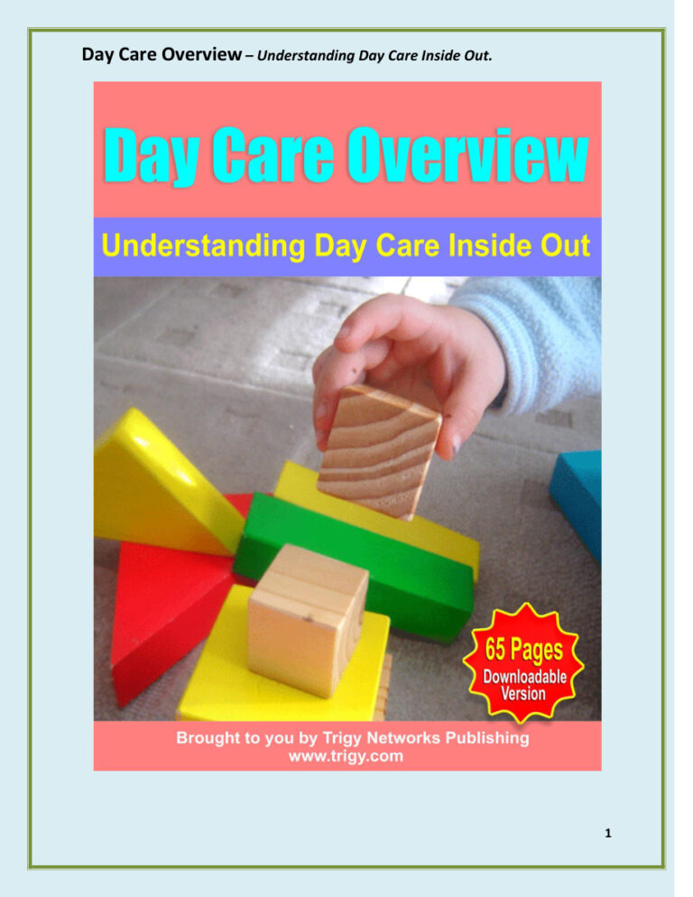 Day Care Overview PDF Download – Unknown Author