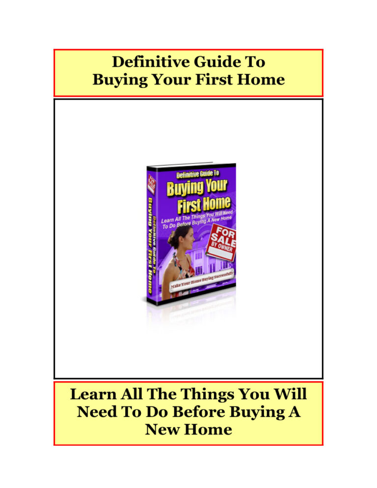 63075d4e3789b definitive guide to buying your first home Kitap Kapağı