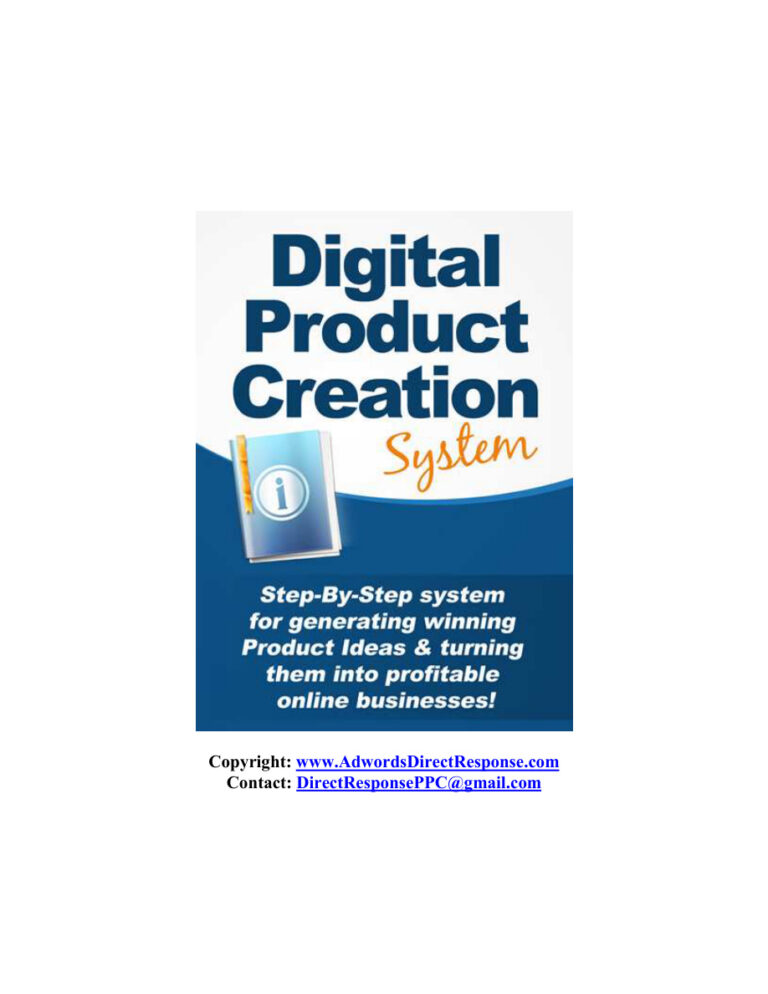 Digital Product Creation System PDF Download – Unknown Author