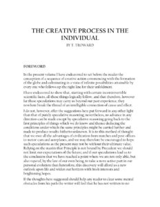 6307a393cbd22 the creative process in the individual Kitap Kapağı