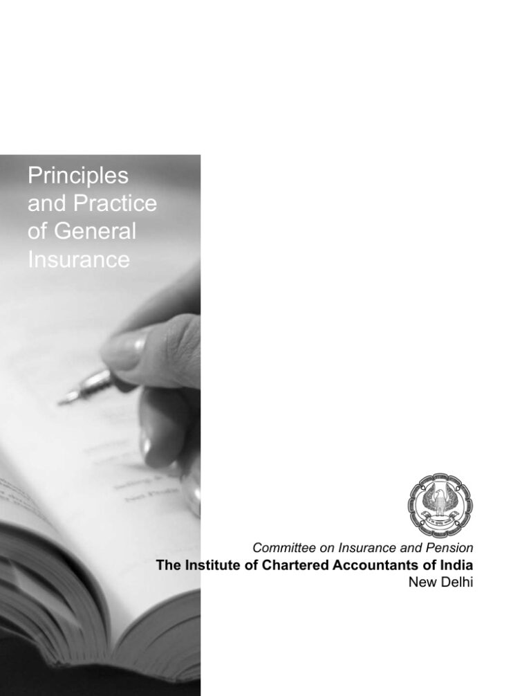 Principles and Practice of General Insurance PDF Download – ICAI