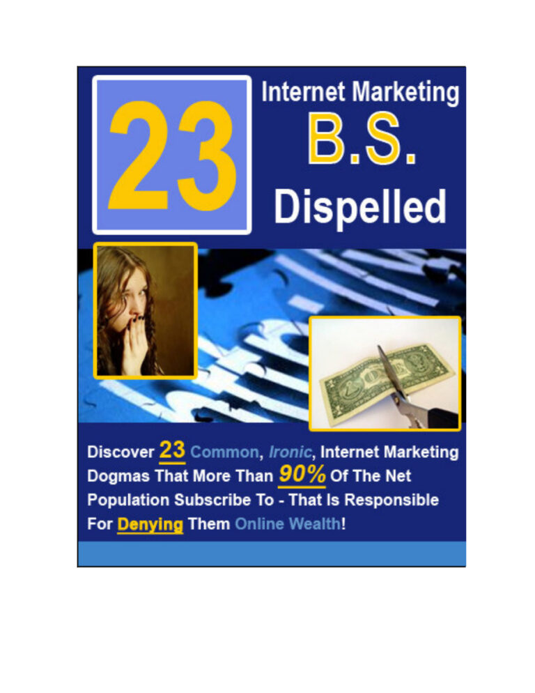 23 Internet Marketing B.S. Dispelled PDF Download – Unknown Author