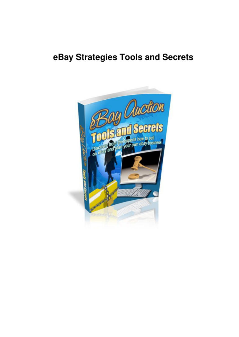 eBay Auction Tools and Secrets PDF Download – Unknown Author