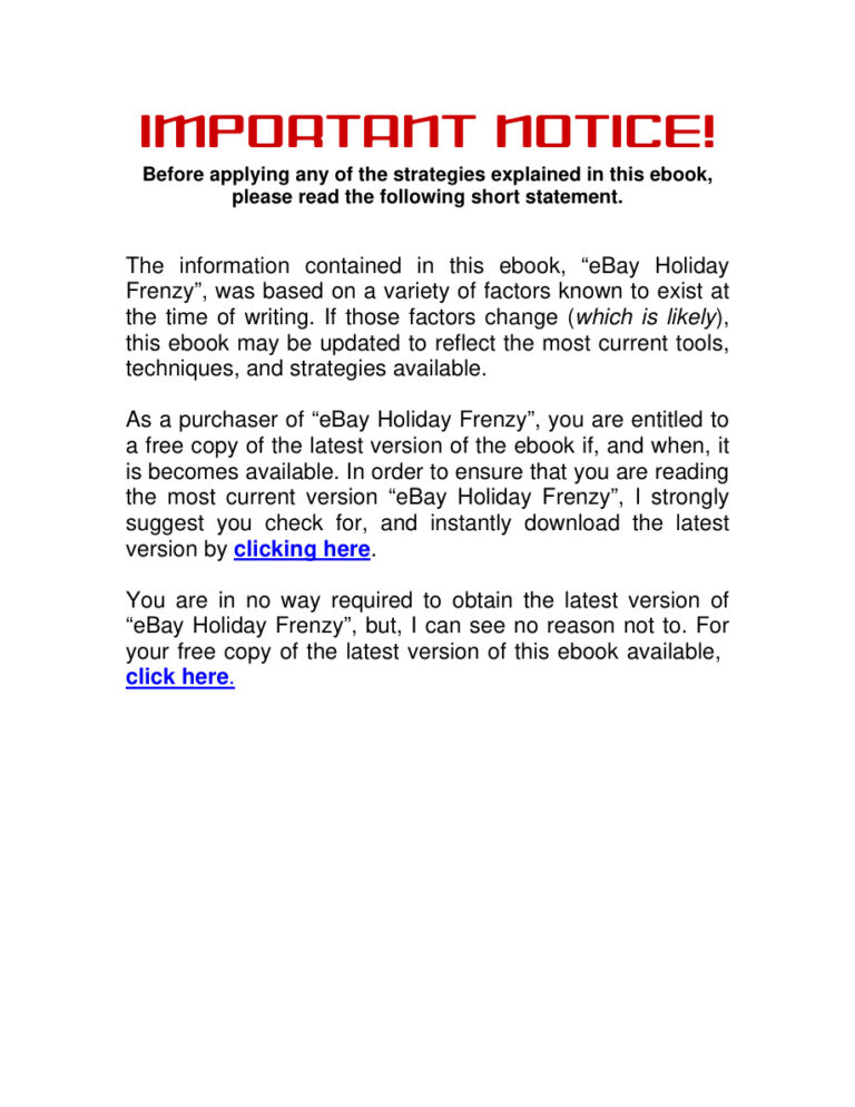 eBay Holiday Frenzy PDF Download – Unknown Author
