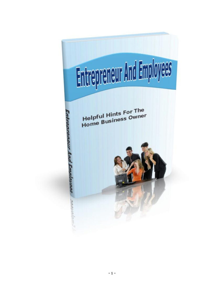 Entrepreneur and Employees PDF Download – Unknown Author