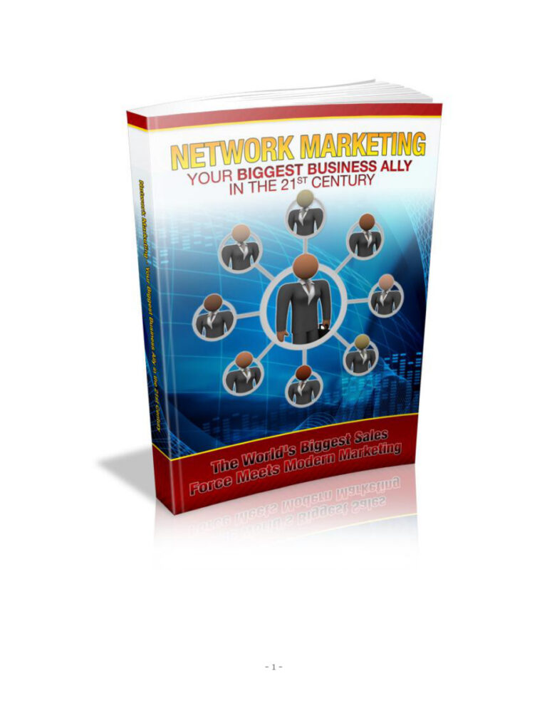 Network Marketing: Your Biggest Business Ally in the 21st Century PDF Download – Unknown Author