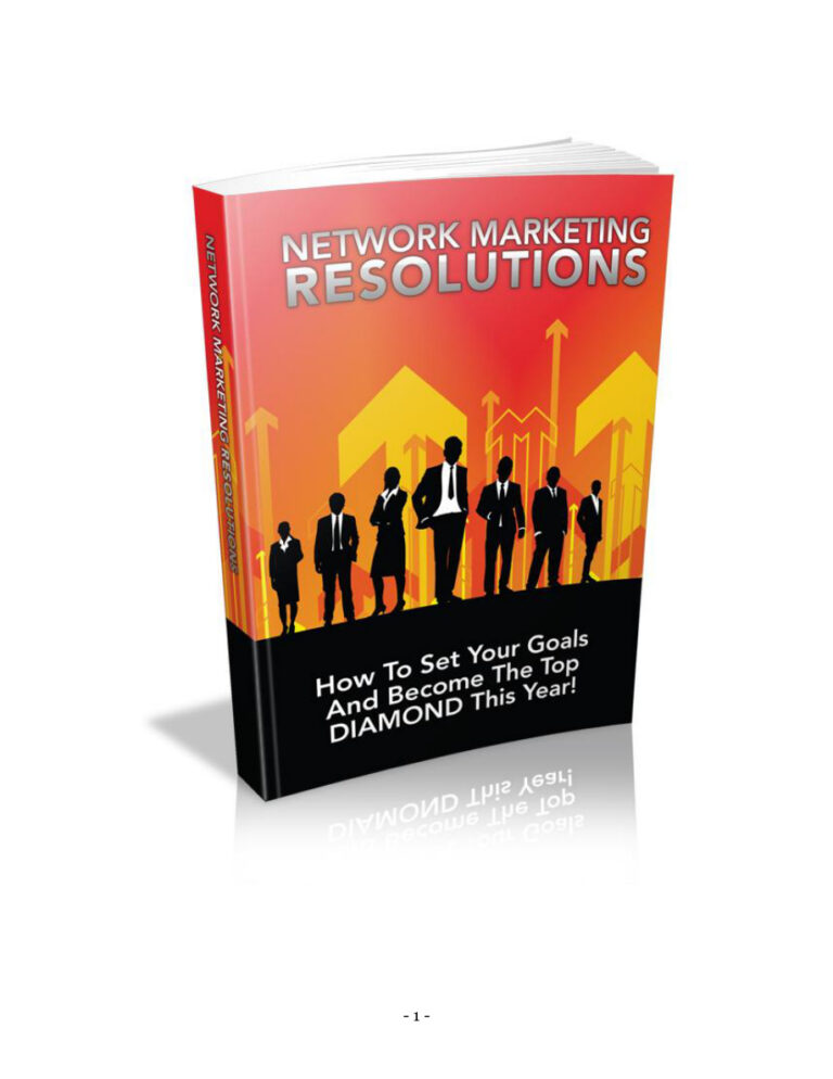 Network Marketing Resolutions PDF Download – Unknown Author