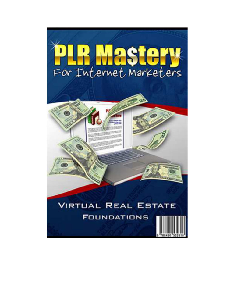 PLR Mastery for Internet Marketers PDF Download – Unknown Author