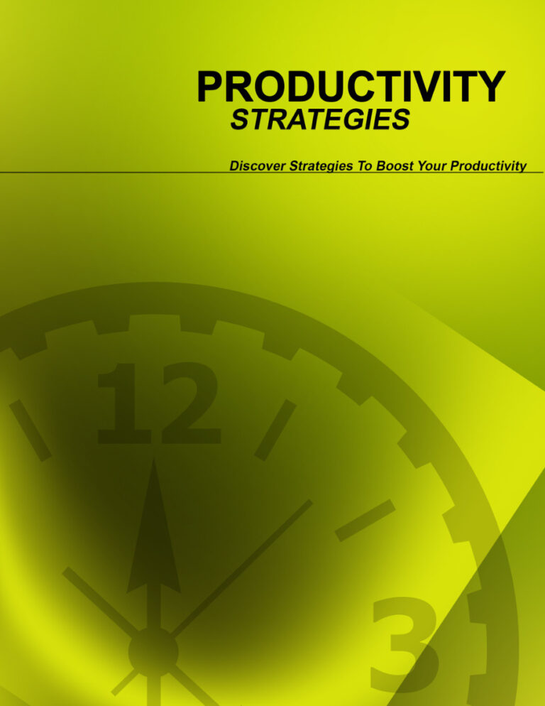 Productivity Strategies PDF Download – Unknown Author