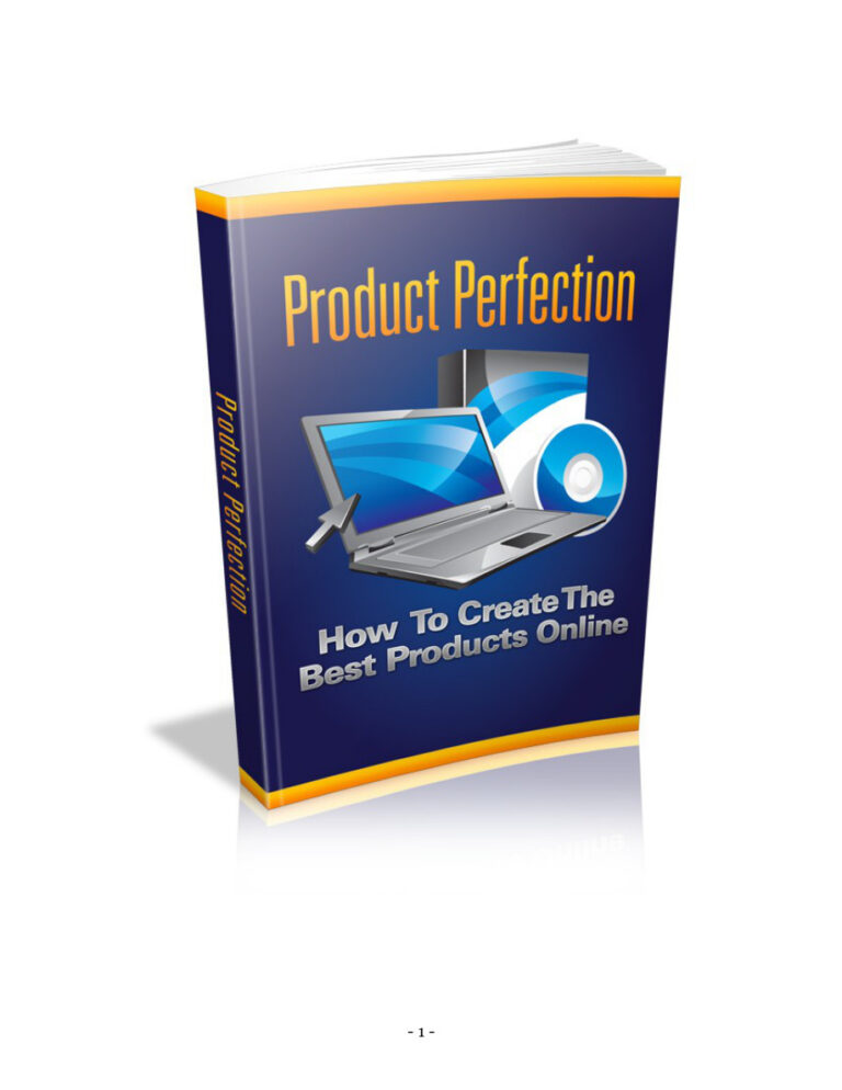 Product Perfection PDF Download – Unknown Author