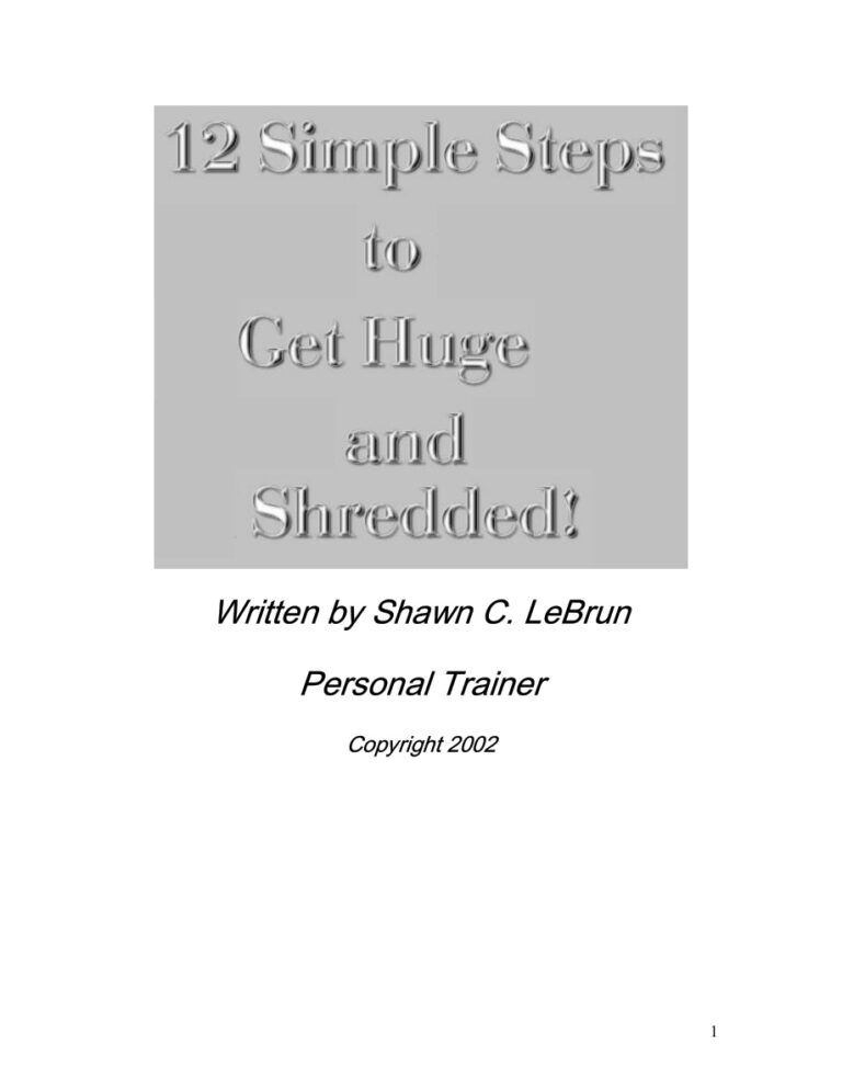 12 Simple Steps to Get Huge and Shredded PDF Download – Unknown Author