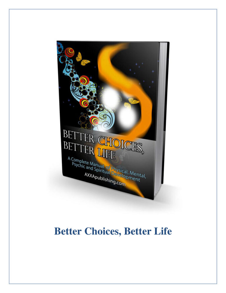 Better Choices Better Life PDF Download – Unknown Author