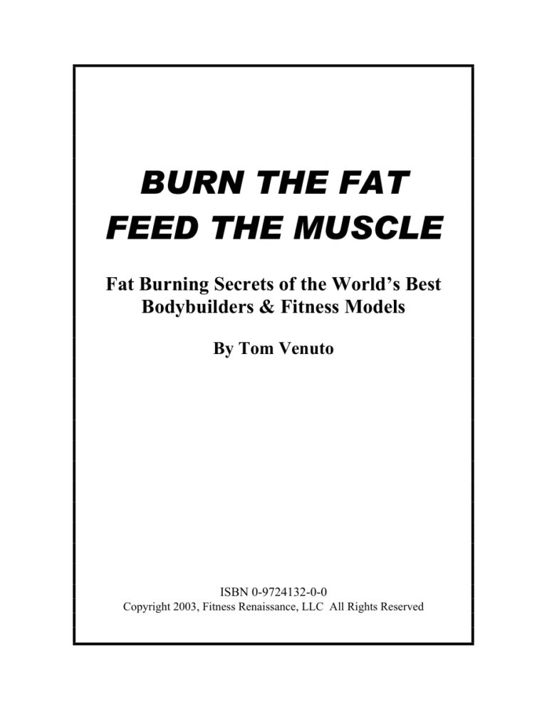 Burn the Fat Feed the Muscle PDF Download – Tom Venuto