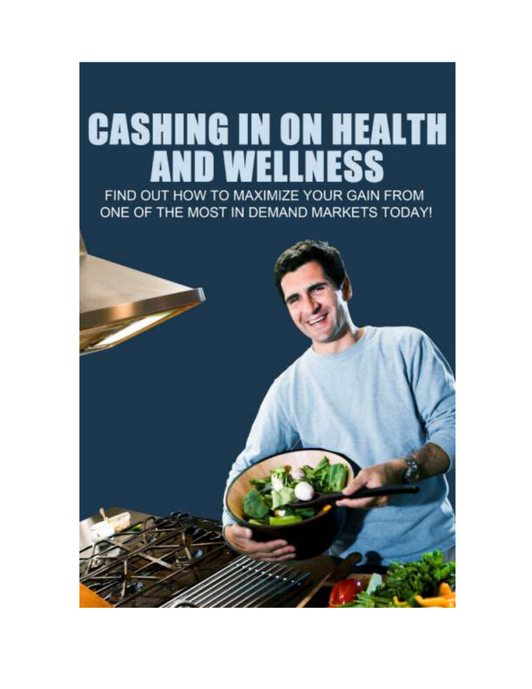 Cashing in on Health and Wellness PDF Download – Unknown Author