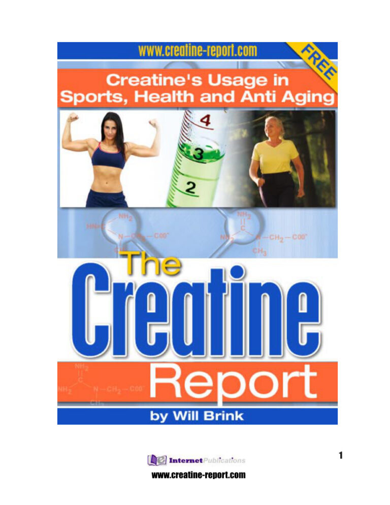 The Creatine Report PDF Download – Unknown Author