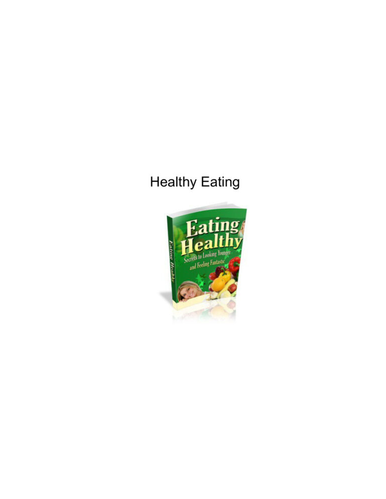 Eating Healthy PDF Download – Unknown Author