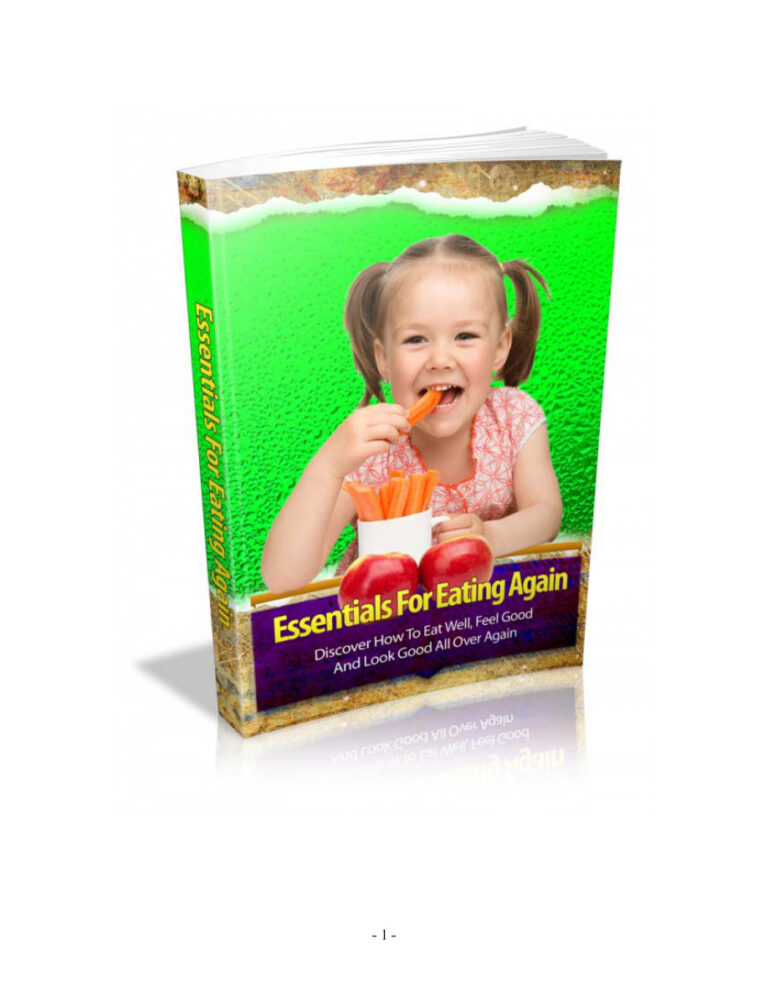 Essentials for Eating Again PDF Download – Unknown Author