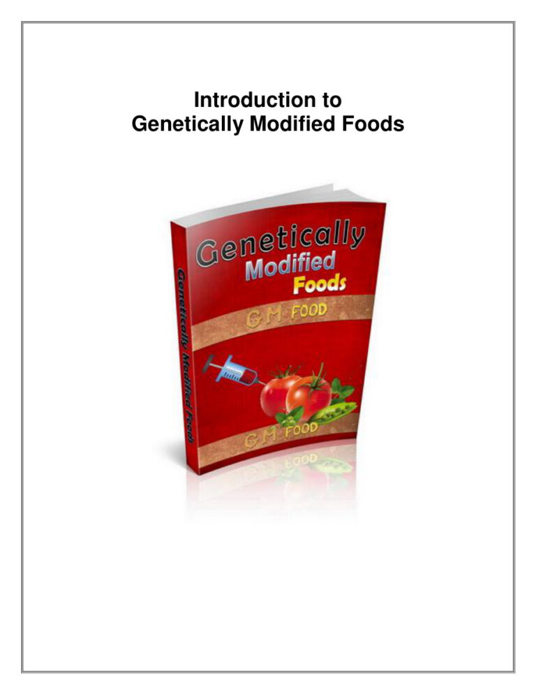 Genetically Modified Foods PDF Download – Unknown Author