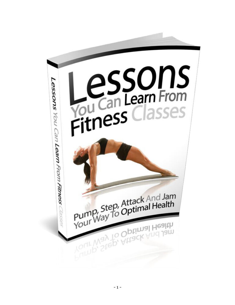 Lessons You Can Learn from Fitness Classes PDF Download – Unknown Author