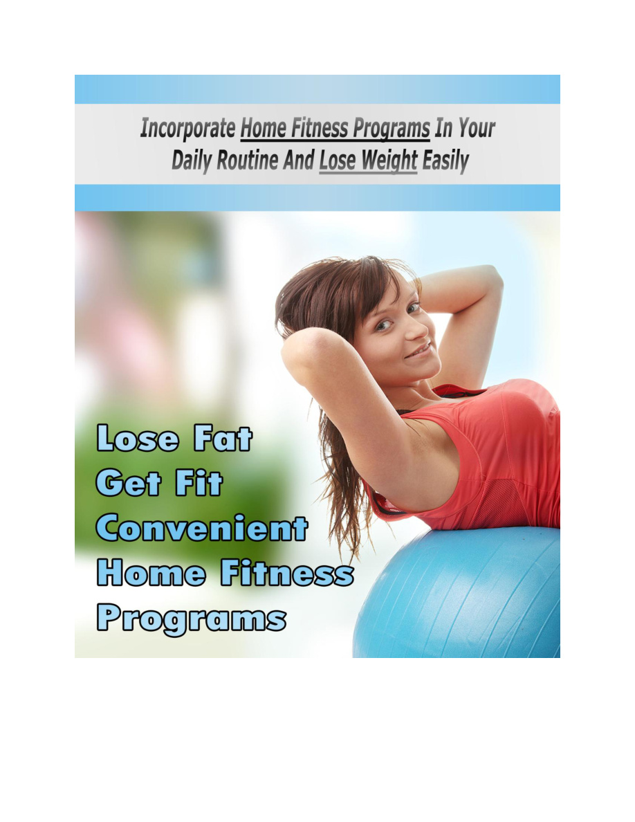 Lose Fat Get Fit Convenient Home Fitness Programs PDF Download