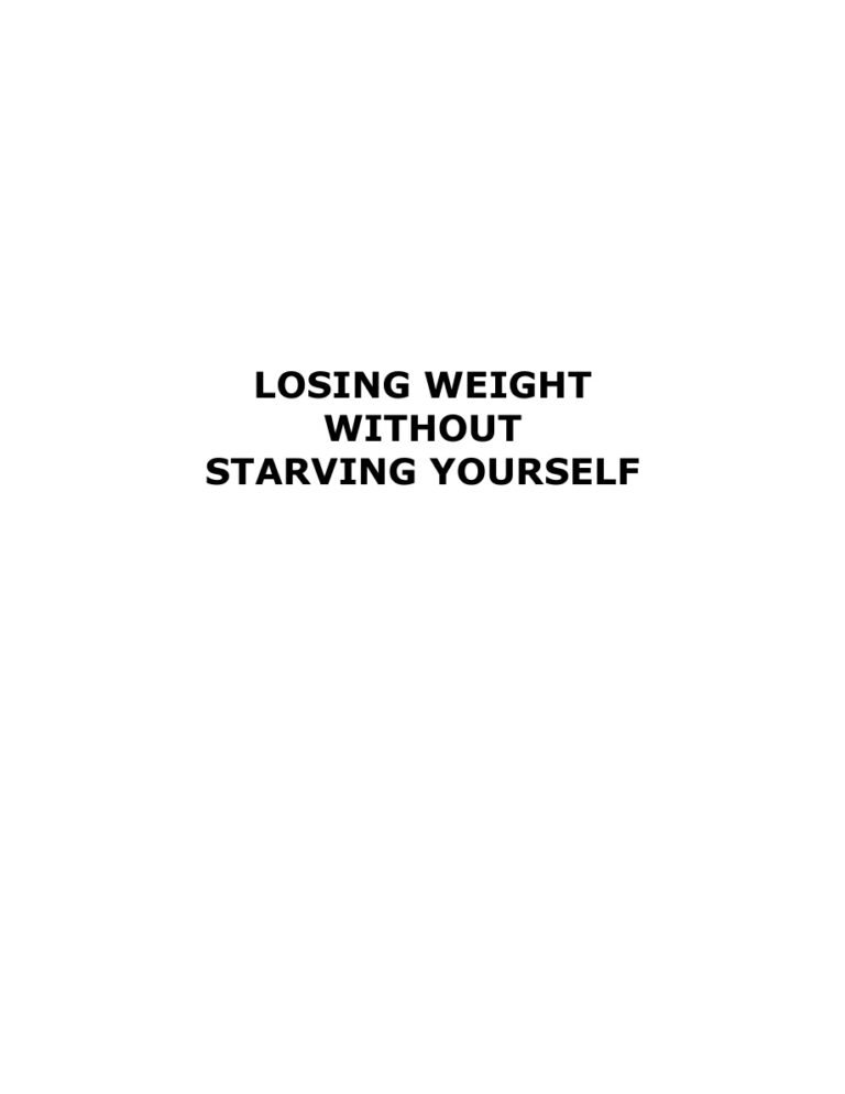 Losing Weight Without Starving Yourself PDF Download – Unknown Author
