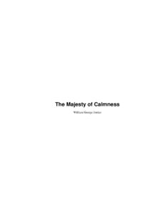 6331b111145d3 majesty of calmness Kitap Kapağı