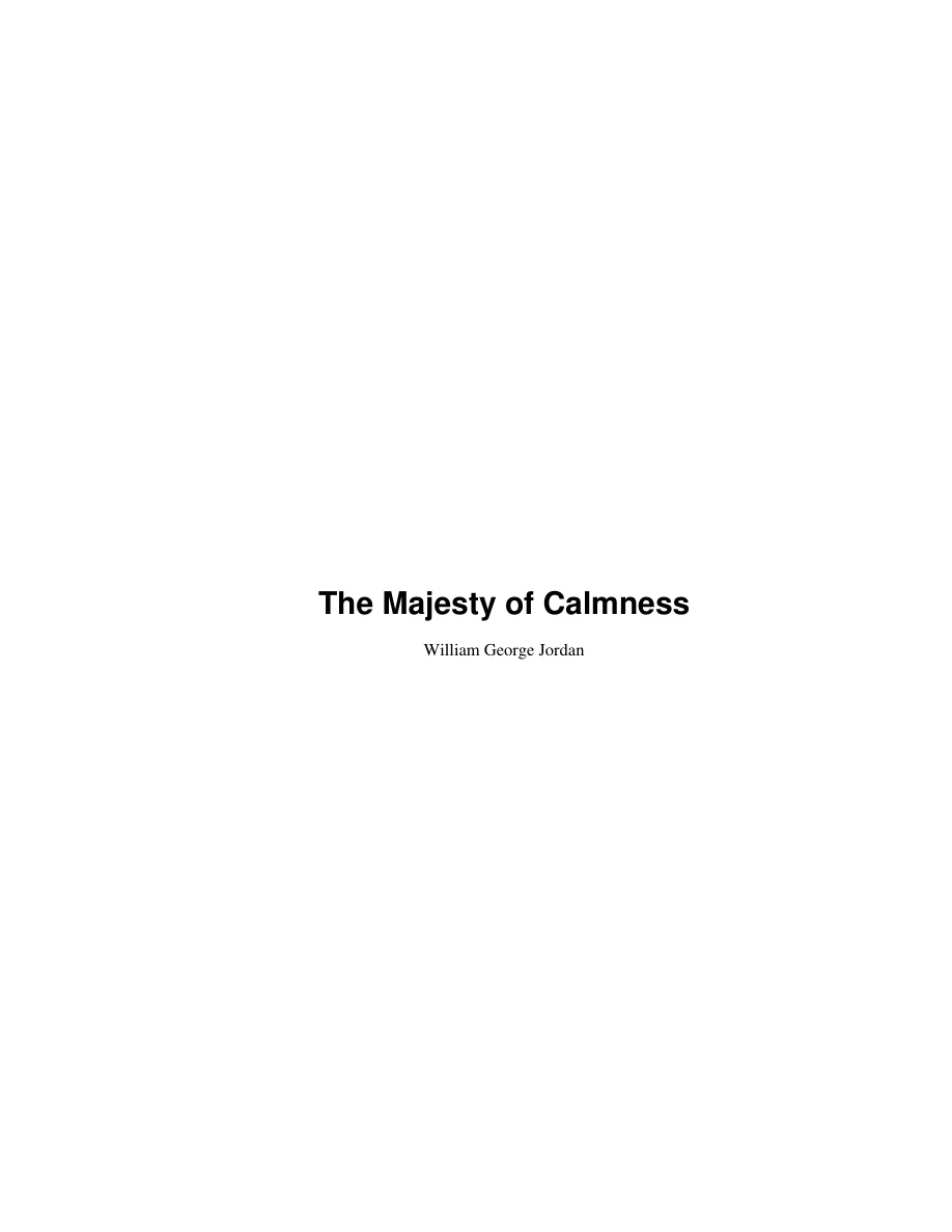 Majesty of Calmness PDF Download