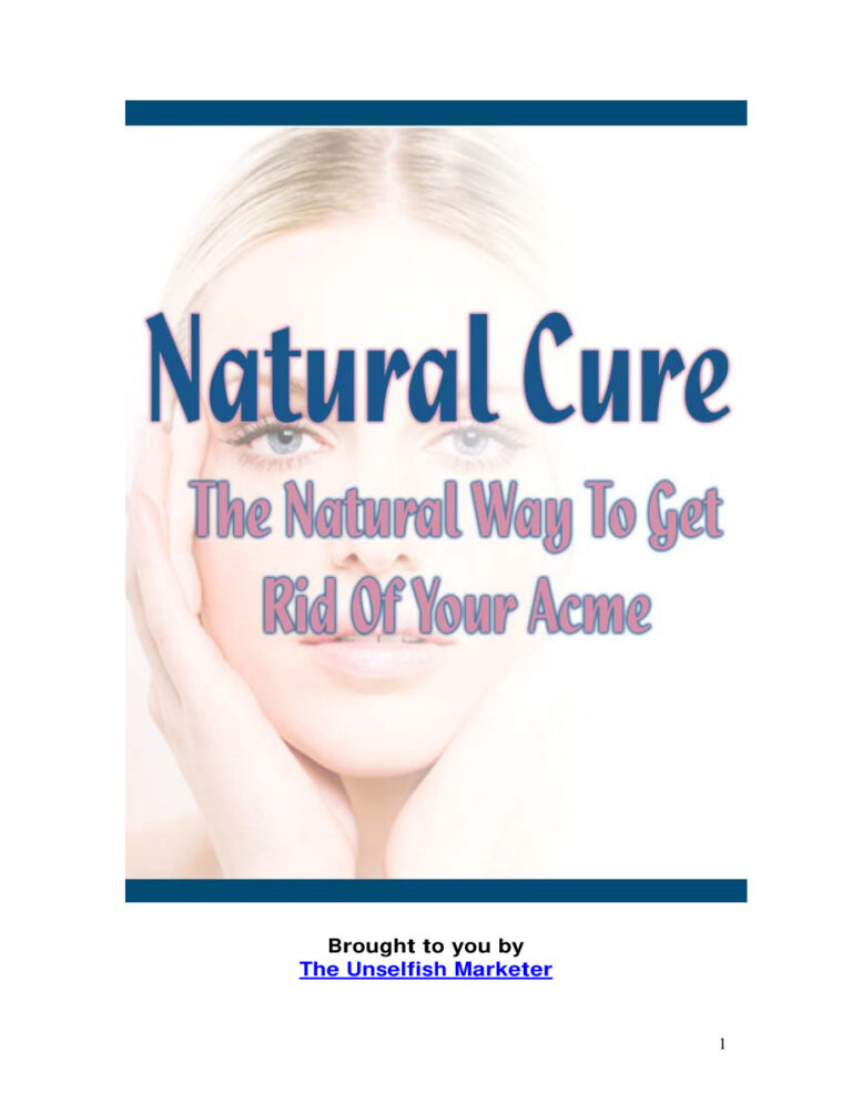 Natural Cure PDF Download – Unknown Author