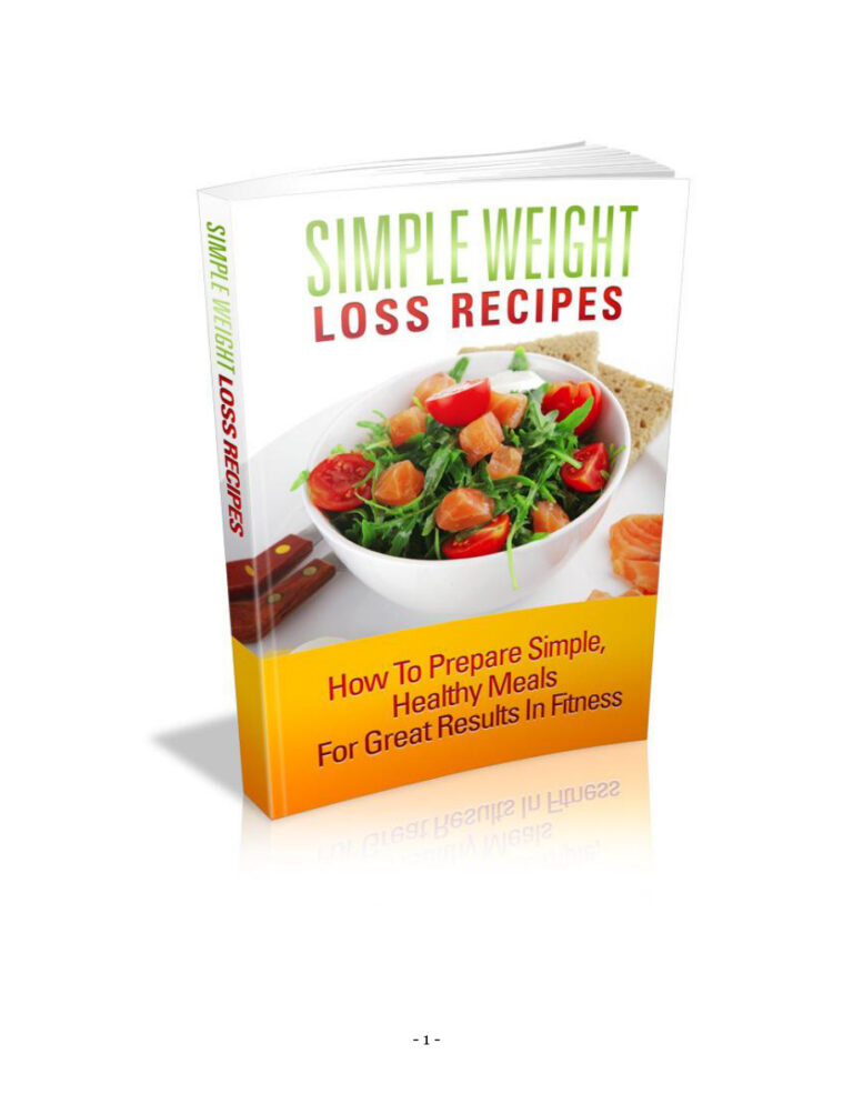 Simple Weight Loss Recipes PDF Download – Unknown Author
