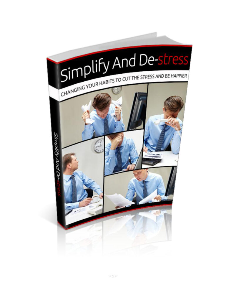 Simplify and De-stress PDF Download – Unknown Author