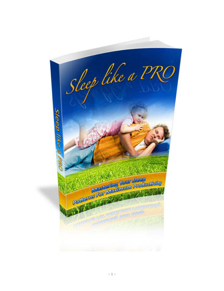 Sleep Like a Pro PDF Download – Unknown Author