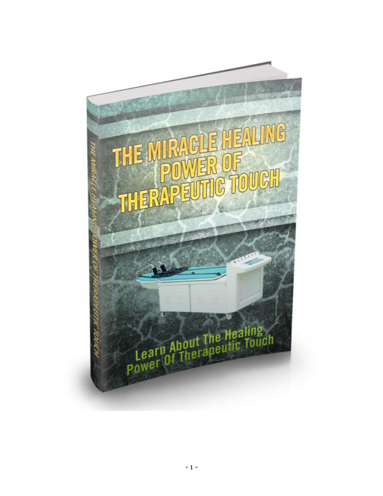 The Miracle Healing Power of Therapeutic Touch PDF Download – Unknown Author