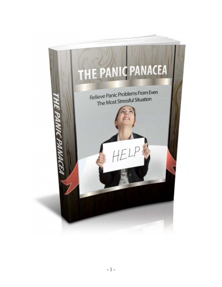The Panic Panacea PDF Download – Unknown Author