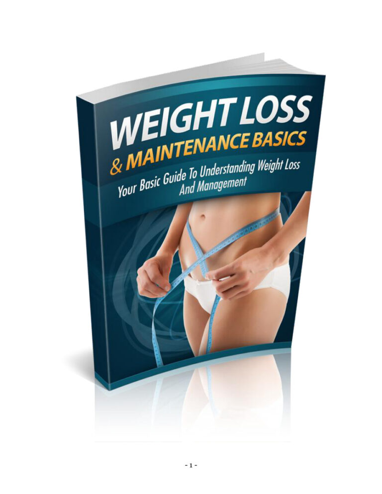 Weight Loss Maintenance Basics PDF Download – Unknown Author